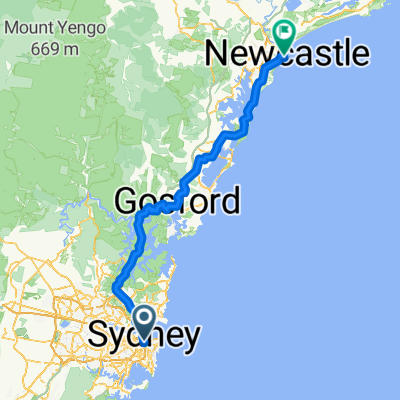 Syndey to Newcastle