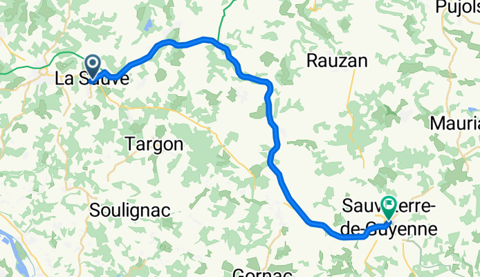 De 7 Place Saint-Jean, La Sauve à 18 Place de la République, Sauveterre-de-Guyenne
