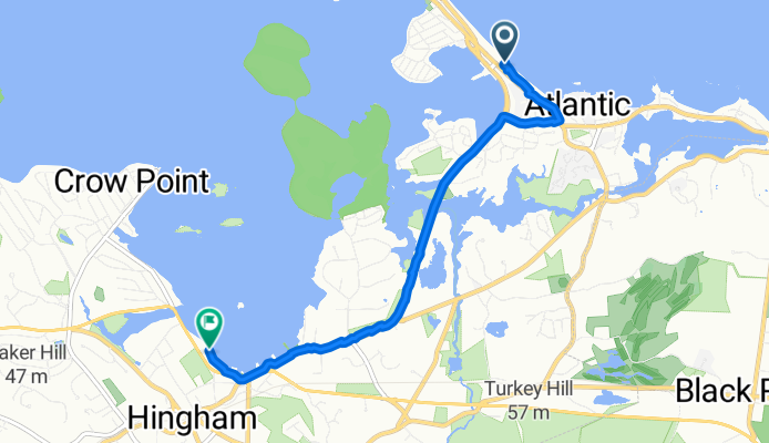 184 Nantasket Ave, Hull to 31 Otis St, Hingham