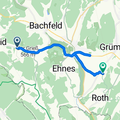 Bachfelder Weg, Eisfeld nach Rother Weg 7, Schalkau