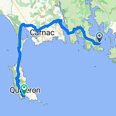 De Rue du Guilvin 19, Locmariaquer à Impasse des Îles 2B, Quiberon