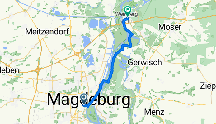 Prälatenstraße 6–8, Magdeburg nach Sandstraße 12, Möser