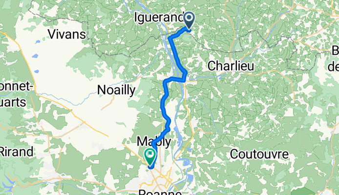 De Route des Grands Bois, Fleury-la-Montagne à Rue des Buttes, Mably