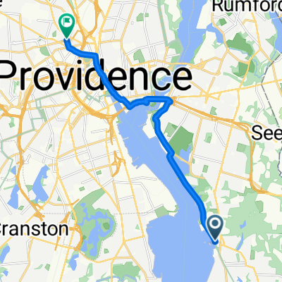 E Bay Bike Path, East Providence to 40 Candace St, Providence