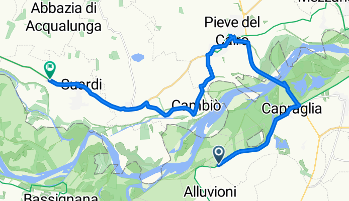 Da Ciclostrada Torino - Venezia VENTO, Isola Sant'Antonio a Strada Provinciale 4, Suardi