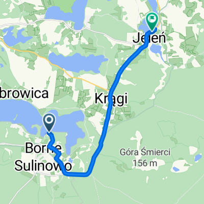 Jeziorna 9, Borne Sulinowo do Jeleń 27–31, Silnowo