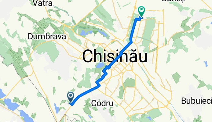 şos. Hînceşti 224, Chișinău to Strada Studenților 7, Chișinău