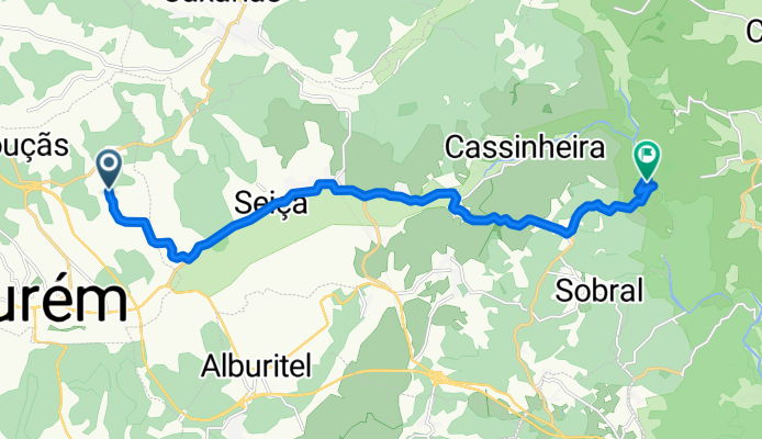 De Rua da Escola 11–13, Ourém a Rua das Termas, Ourém