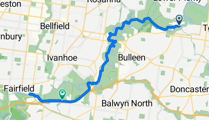 Main Yarra Trail, Lower Plenty to Main Yarra Trail, Kew East