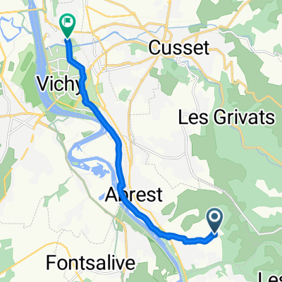 De 26 Rue du Château des Chaussins, Abrest à 141 Rue Jean Jaurès, Vichy