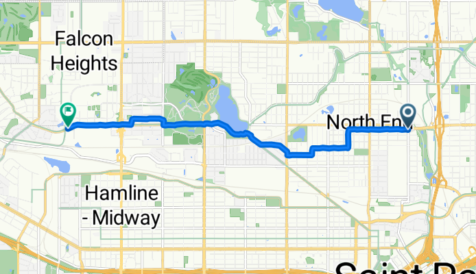 89–99 E Rose Ave, Saint Paul to 1811–1819 Como Ave, Saint Paul