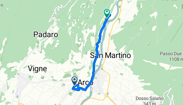 Route von Via Santa Caterina 1, Arco