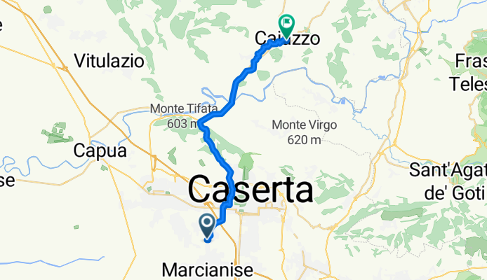 Da Via Francesco Petrarca 10, Recale a Via Parco della Rimembranza, Caiazzo