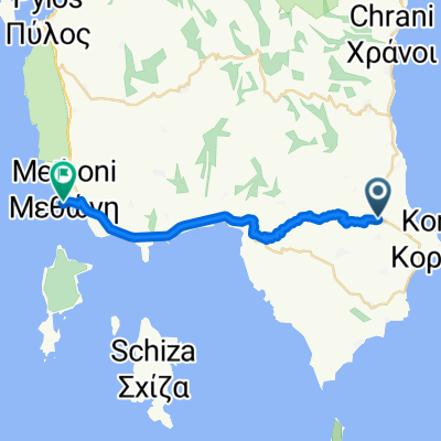 Route from Kalamatas-Koronis, Charakopio