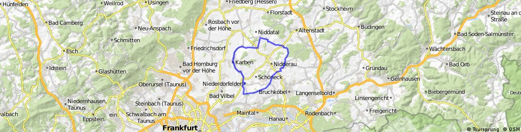 Hohe Straße und Wetterau - Radroute - ? Bikemap