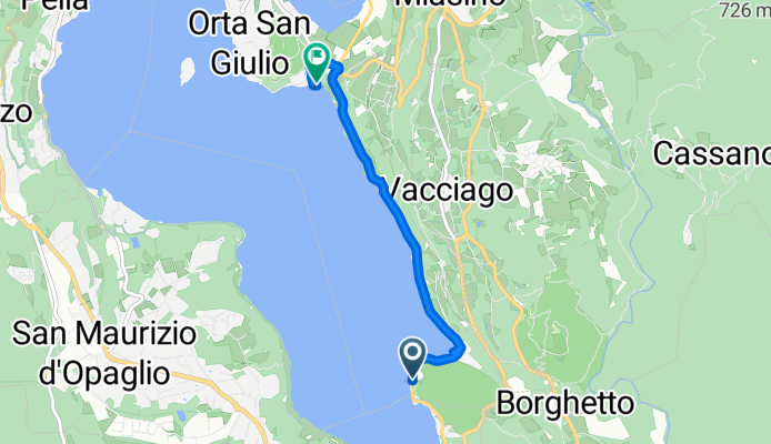 Via Novara 81, Orta San Giulio nach Via Ortello 15, Orta San Giulio