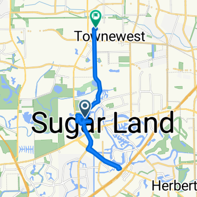 Stadium Dr, Sugar Land to 10131 Paintbrush Ln, Sugar Land