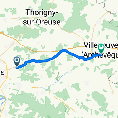 Rue des Vaux Renards, Saligny nach Chemin de la Grenouillère, Villeneuve-l'Archevêque