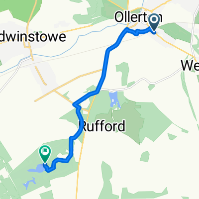 Route from Wellow Road, Newark