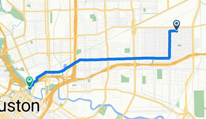 Route from 7118 Force St, Houston