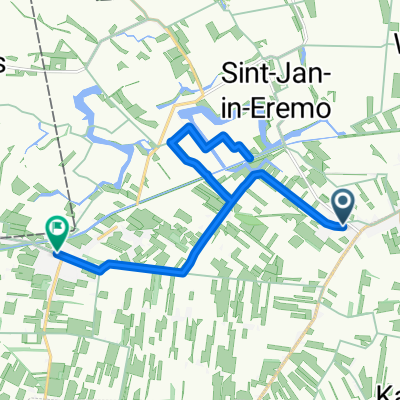 Bisdomstraat 23, Sint-Laureins naar Dorpsstraat 78, Sint-Laureins