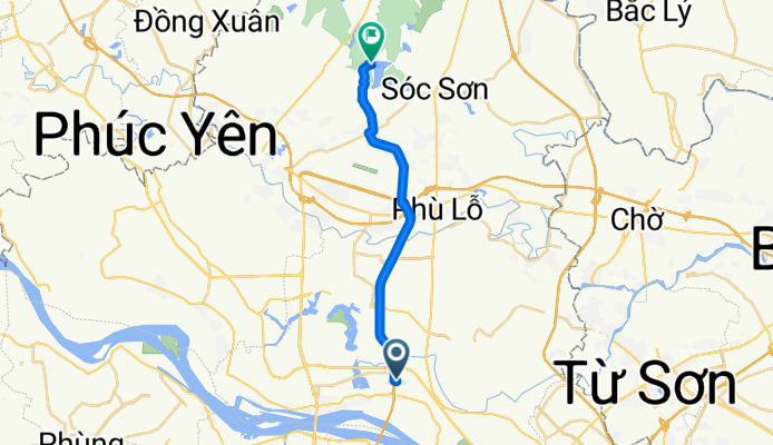 Nhat Tan bridge to Dong Quan lake