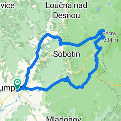Šumperk - Skřítek - Vernířovice - Velké Losiny - Šumperk