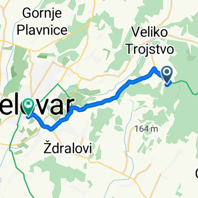 Maglenča 117, Veliko Trojstvo to Trg kralja Tomislava 4, Bjelovar