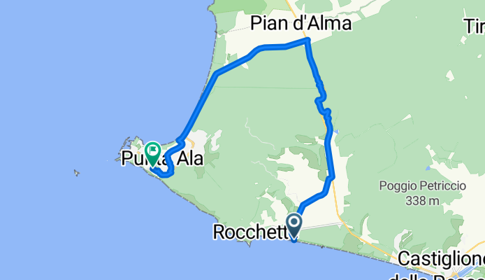 Route nach Via dei Colombacci 10, Punta Ala