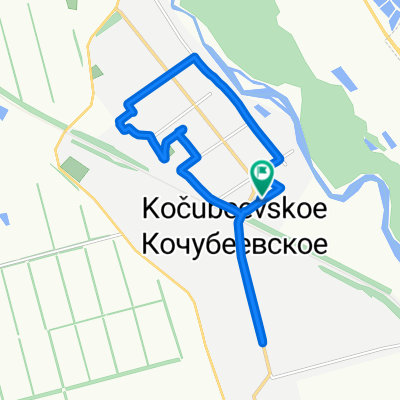От Овощная улица, 26, Кочубеевское до Овощная улица, 26, Кочубеевское