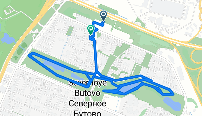 От Старобитцевская улица, 20, Москва до Старобитцевская улица, 21Ас1, Москва