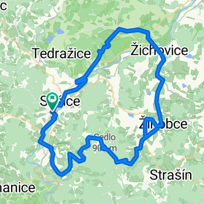 Sušice-Platoř - Albrechtice-Žichovice-Sušice