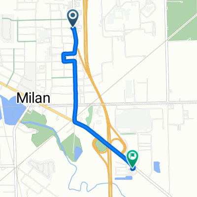382–398 E Miller Ave, Milan to 14303–14343 Plank Rd, Milan