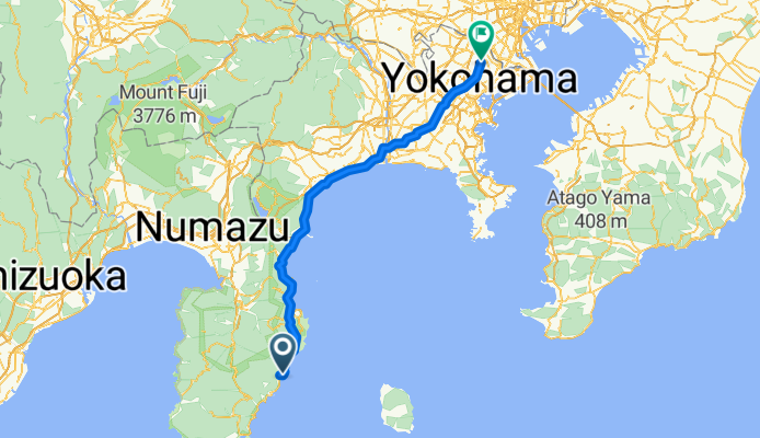 971-21, Naramoto, Higashiizu-Cho, Kamo-Gun to Hiyoshihoncho 1-Chōme, Kohoku-Ku, Yokohama-Shi