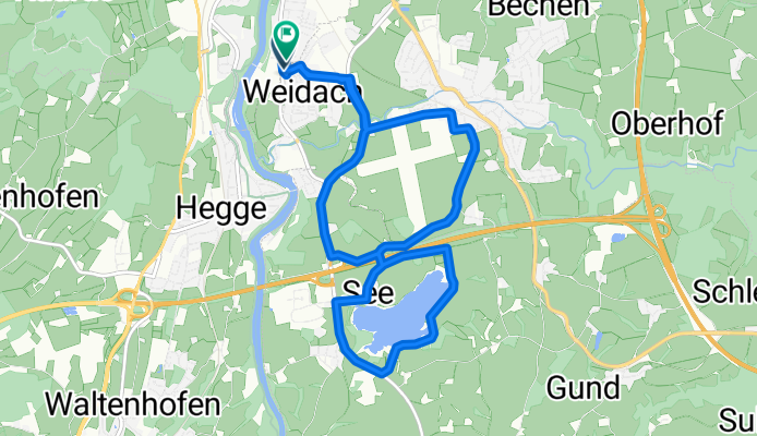 Webereistraße, Durach nach Pfanderstraße 1, Kempten (Allgäu)