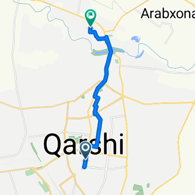 От O‘zbekiston ko‘chasi 47, Qarshi до Unnamed Road, Qarshi
