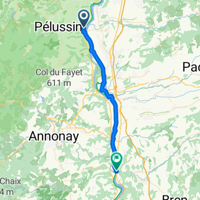 De 152 Route Nationale 86, Chavanay à Rue du Belvédère, Saint-Vallier