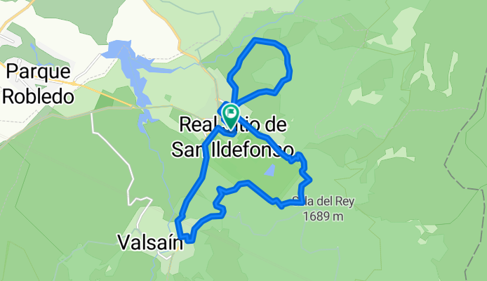 La Granja de San Ildefonso - Salida por paseo del Pocillo - Vuelta a La Sauca - Subida por Paseo de los Molinillos - Vuelta a los Jardines de la Granja - Prader