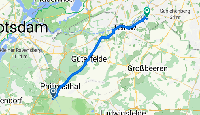 Mühlenstraße 27, Nuthetal nach Steinmetzstraße 11, Berlin