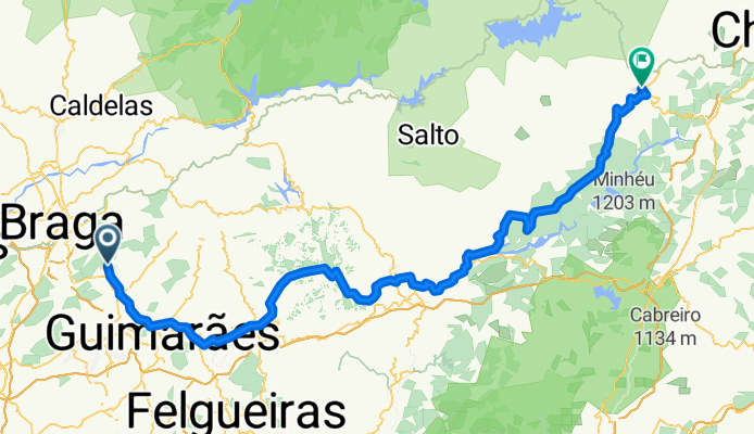 De Rua do Outeiro de Oleiros 96, Guimarães à Avenida do Eiró, Boticas