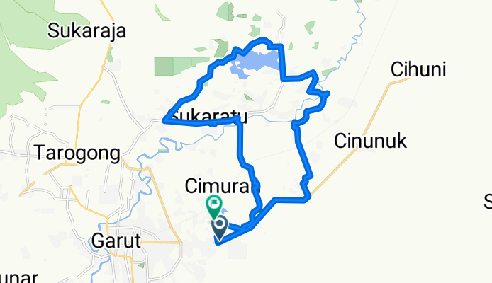 Jalan Ahmad Yani Timur 398, Kecamatan Karangpawitan to Jalan Cibangban, Kecamatan Karangpawitan