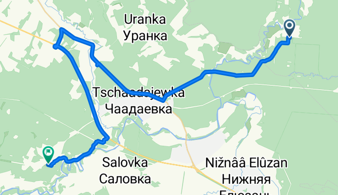 маршрут с Unnamed Road, Елюзань