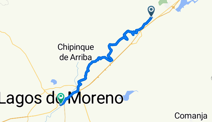 Ruta a Calle de los Hombres Ilustres 594, Lagos de Moreno