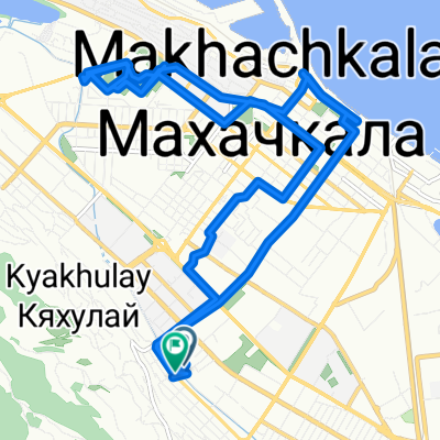 От Гагарина 5-й тупик, 30, Махачкала до улица Омарова, Махачкала