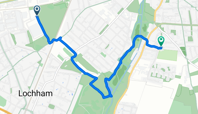 Route nach Haidelweg 13A, München