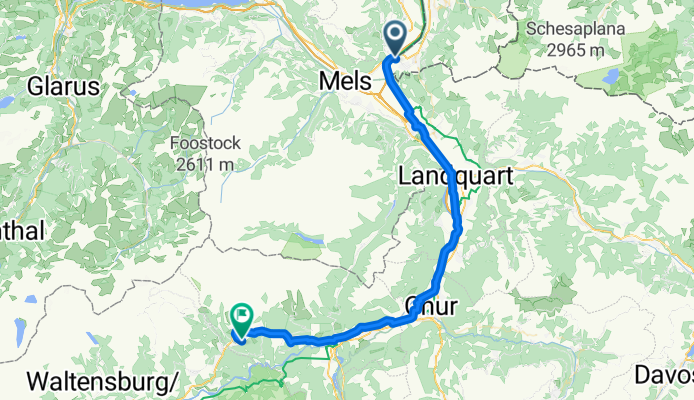 Rheinstrasse, Balzers nach Rudi Dado, Flims Waldhaus