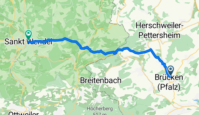 Sauerwiesen 1–9, Brücken (Pfalz) nach Luisenstraße 14, St. Wendel