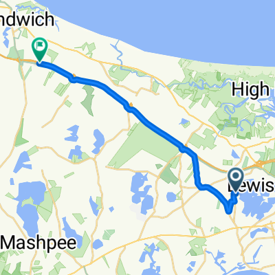 51 Tern Ln, Barnstable to 418–420 Service Rd, Sandwich