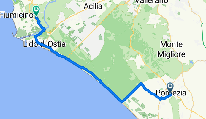 Da Via Virgilio 24A, Pomezia a Via Pal Piccolo, Isola Sacra