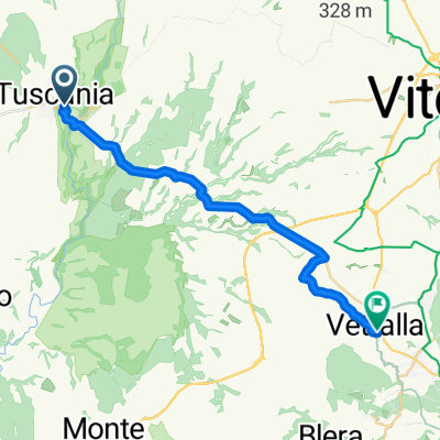 Da Via del Comune 1, Tuscania a Piazza Guglielmo Marconi 49/1, Vetralla